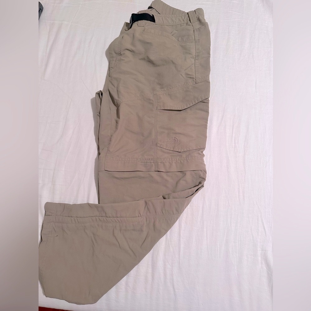 NorthFace Men Large Khaki Zip Off Pants